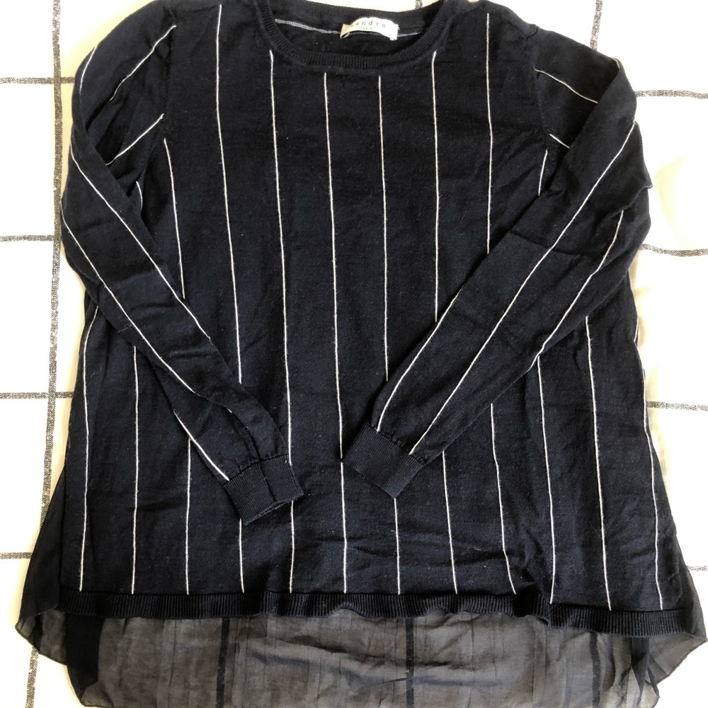 Sandro Lightweight Striped Sweater